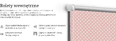 Rolo zavjesa za balkonska vrata Bijele točkice