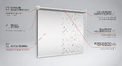 Platnena rolo zavjesa Grafički elementi