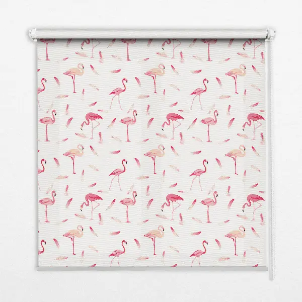 Unutarnja prozorska rolo zavjesa Flamingosi i njihovo perje