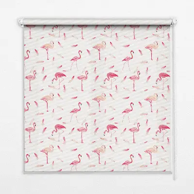 Unutarnja prozorska rolo zavjesa Flamingosi i njihovo perje