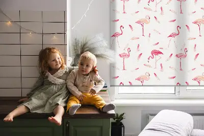 Unutarnja prozorska rolo zavjesa Flamingosi i njihovo perje