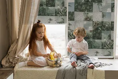 Platnena rolo zavjesa Ploče od palmi