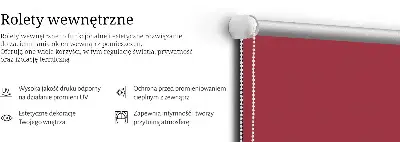 Rolo zavjesa za prozor Tamnocrvena