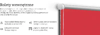 Rolo zavjesa za balkonska vrata Crvena