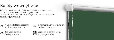 Unutarnja rolo zavjesa za prozor Zelena