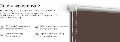 Platnena rolo zavjesa Smeđa