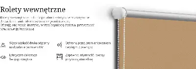 Rolo zavjesa za prozor Bež