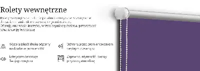 Unutarnja prozorska rolo zavjesa Ljubičasta