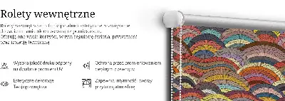 Rolo zavjesa za balkonska vrata Valovi i polukrugovi
