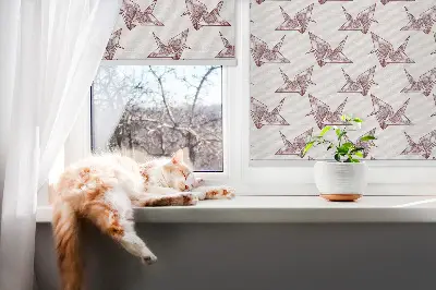 Unutarnja rolo zavjesa za prozor Origami labudovi