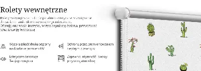 Platnena rolo zavjesa Kaktusi