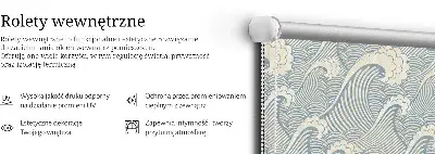 Platnena rolo zavjesa Vodeni valovi