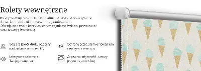 Rolo zavjesa za prozor Sladoled u kornetu
