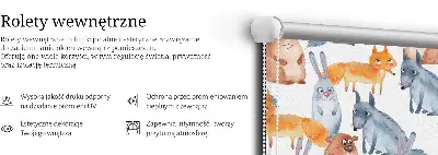 Unutarnja rolo zavjesa za prozor Životinje