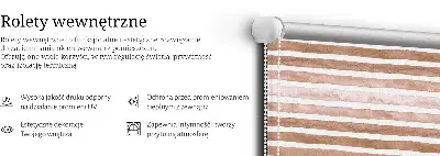 Unutarnja prozorska rolo zavjesa Smeđe obojene pruge