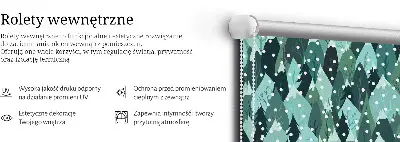 Platnena rolo zavjesa Šuma i padajući snijeg