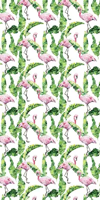Rolo zavjesa za balkonska vrata Flamingosi po lišću