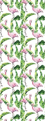 Rolo zavjesa za balkonska vrata Flamingosi po lišću