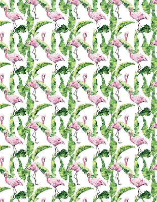 Rolo zavjesa za balkonska vrata Flamingosi po lišću