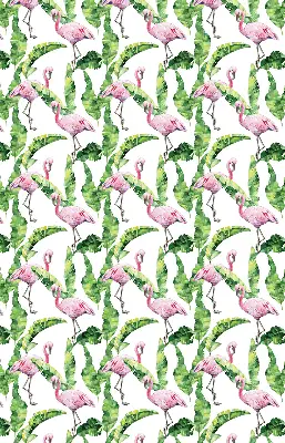 Rolo zavjesa za balkonska vrata Flamingosi po lišću