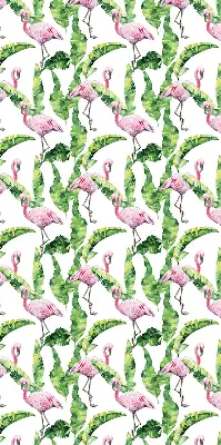 Rolo zavjesa za balkonska vrata Flamingosi po lišću