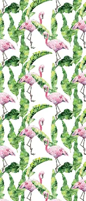 Rolo zavjesa za balkonska vrata Flamingosi po lišću