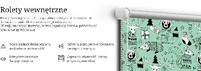 Platnena rolo zavjesa Zimske životinje