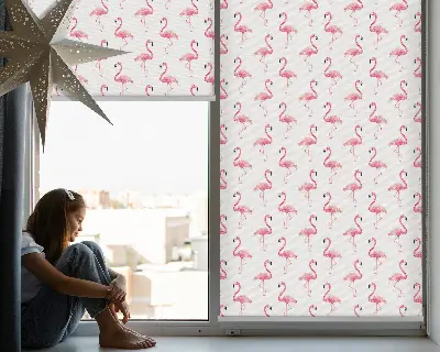 Unutarnja rolo zavjesa za prozor Flamingosi