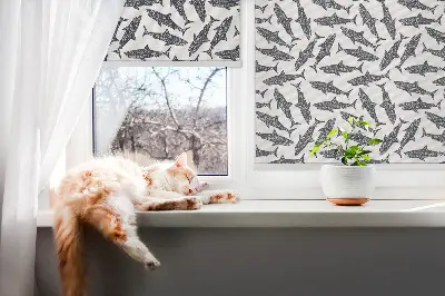 Platnena rolo zavjesa Morski psi