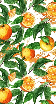 Rolo zavjesa za balkonska vrata Naranče i lišće
