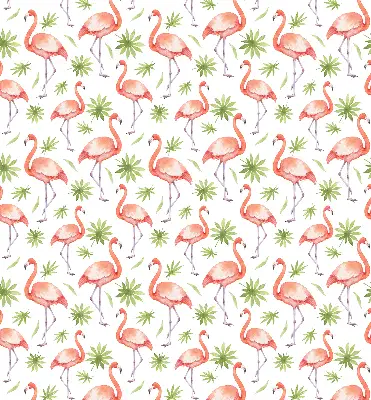 Platnena rolo zavjesa Flamingo i lišće