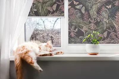 Unutarnja rolo zavjesa Egzotične biljke i ptice