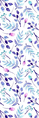 Unutarnja rolo zavjesa za prozor Plavo cvijeće