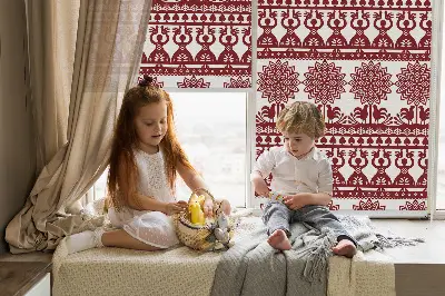 Unutarnja rolo zavjesa za prozor Smeđi uzorak