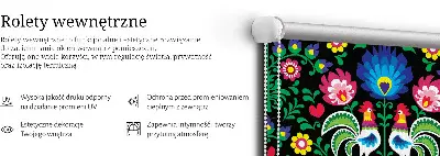Platnena rolo zavjesa Šareni pijetlovi