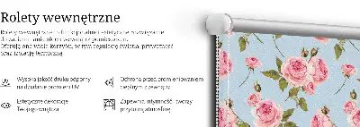 Rolo zavjesa za prozor Ruže