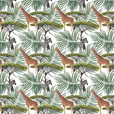 Unutarnja rolo zavjesa za prozor Životinje i drveće