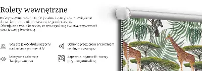 Unutarnja rolo zavjesa za prozor Životinje i drveće