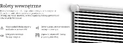 Unutarnja rolo zavjesa za prozor Crne pruge