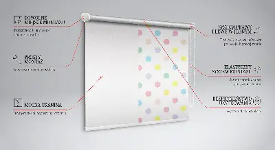 Unutarnja prozorska rolo zavjesa Šarene točkice