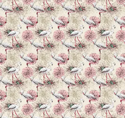 Rolo zavjesa za prozor Bijeli flamingosi