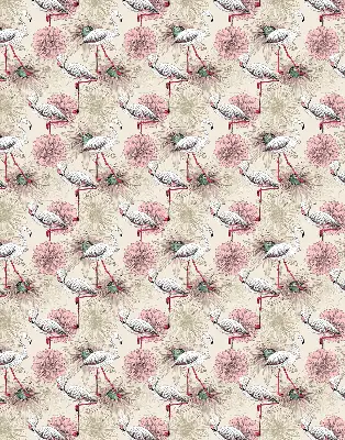 Rolo zavjesa za prozor Bijeli flamingosi
