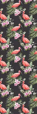 Platnena rolo zavjesa Flamingosi na biljkama
