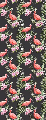 Platnena rolo zavjesa Flamingosi na biljkama