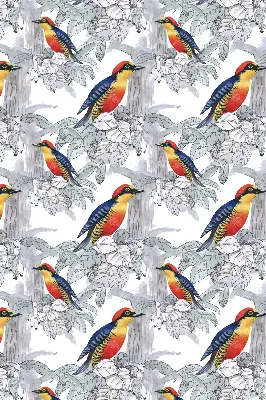Platnena rolo zavjesa Šarena ptica
