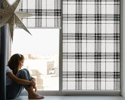 Unutarnja rolo zavjesa Sivi tartan