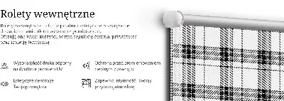 Unutarnja rolo zavjesa Sivi tartan