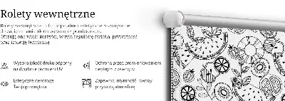 Unutarnja rolo zavjesa za prozor Nacrtano voće