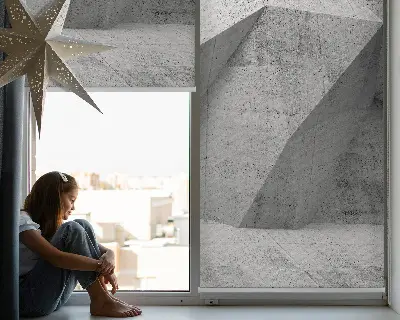 Platnena rolo zavjesa 3D kameni zid