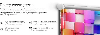 Unutarnja rolo zavjesa Šarene 3D kocke